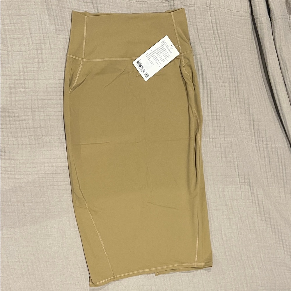 NWT Lululemon Nulu High-Waist Pencil Skirt in Camel